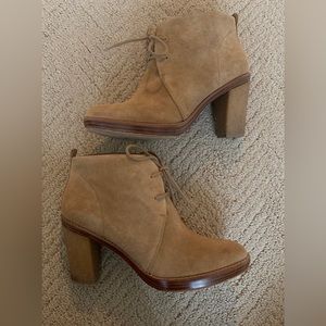 KORS Michael Kors Suede Ankle Boots, Booties, Lena, 10, Tan, EUC